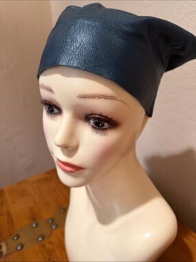BCBG Navy Textured Leather Headscarf